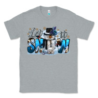 Heather Grey let it snow Classic Tee - CowGirlArtShop