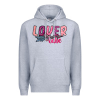 Heather Grey Lover Babe Premium Hoodie - SublimationCraftShop