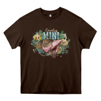 Chocolate Brown Country mini Heavy Core Tee - HowdyJamesFarm