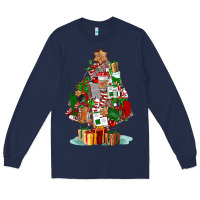 Navy nurse christmas tree Long Sleeve Tee - FaDigitalArtStudio