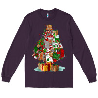Plum nurse christmas tree Long Sleeve Tee - FaDigitalArtStudio