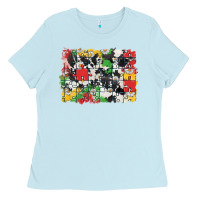 Baby Blue Autism background Ladies Tee - CowGirlArtShop