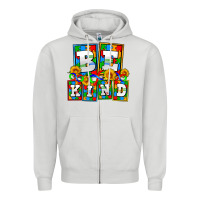 Dove Grey bee kind autism Zipper Hoodie - AdoDesignShop