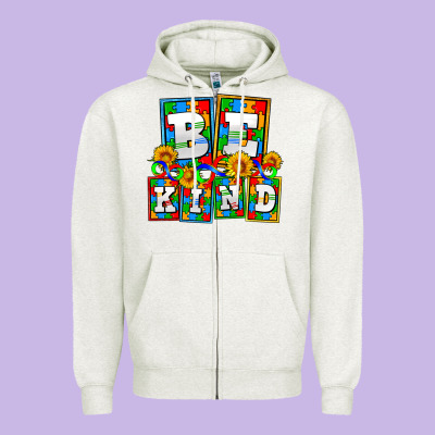 Bee Kind Autism Zipper Hoodie Designed By Adodesignshop