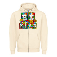 Sandshell bee kind autism Zipper Hoodie - AdoDesignShop