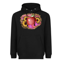 Black apple sunflower back to school background Heavyweight Hoodie - AdoDesignShop
