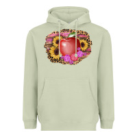 Matcha apple sunflower back to school background Heavyweight Hoodie - AdoDesignShop