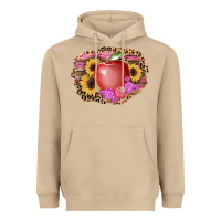 Mushroom apple sunflower back to school background Heavyweight Hoodie - AdoDesignShop