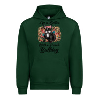 Forest Green life is better with a french bulldog Urban Hoodie - JahusDesignShop