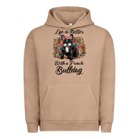 Pigment Burro life is better with a french bulldog Urban Hoodie - JahusDesignShop