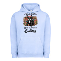 Pigment Grape Ice life is better with a french bulldog Urban Hoodie - JahusDesignShop