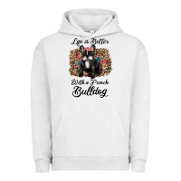 Pigment Lunar Rock life is better with a french bulldog Urban Hoodie - JahusDesignShop