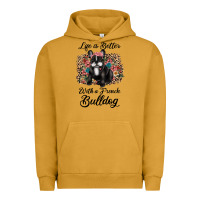Pigment Peanut Butter life is better with a french bulldog Urban Hoodie - JahusDesignShop