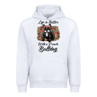 White life is better with a french bulldog Urban Hoodie - JahusDesignShop