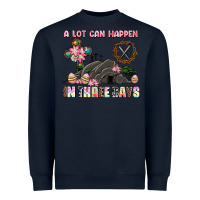 Navy easter a lot can happen in three days Heavyweight Sweatshirt - AdoDesignShop