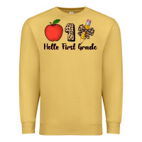 Antique Gold hello first grade leopard 3200x2400 Premium Sweatshirt - AdoDesignShop