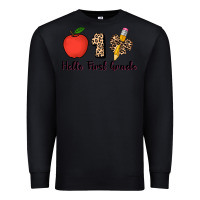 Black hello first grade leopard 3200x2400 Premium Sweatshirt - AdoDesignShop