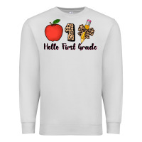 Dove Grey hello first grade leopard 3200x2400 Premium Sweatshirt - AdoDesignShop