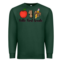 Sports Green hello first grade leopard 3200x2400 Premium Sweatshirt - AdoDesignShop