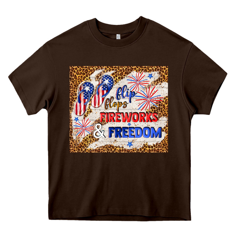 Flip Flops Fireworks & Freedom 4th Of July Heavy Core Tee by TumblerDesignByShophia | Teevron