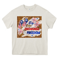 Cream flip flops fireworks & freedom 4th of july Heavy Core Tee - TumblerDesignByShophia