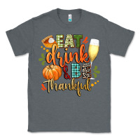Charcoal Heather eat drink and be thankful Classic Tee - CowGirlArtShop