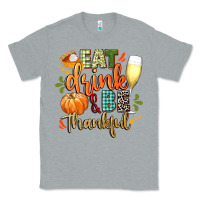 Heather Grey eat drink and be thankful Classic Tee - CowGirlArtShop