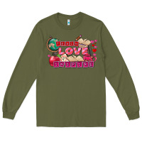 Army Green Valentine's Day Teach Love Inspire Long Sleeve Tee - FaDigitalArtStudio