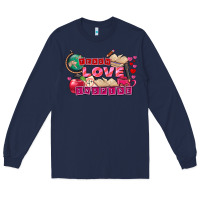 Navy Valentine's Day Teach Love Inspire Long Sleeve Tee - FaDigitalArtStudio