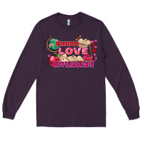 Plum Valentine's Day Teach Love Inspire Long Sleeve Tee - FaDigitalArtStudio