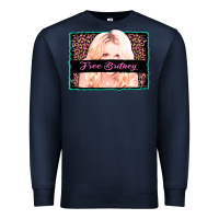 Navy free britney leopard glitter Premium Sweatshirt - AdoDesignShop