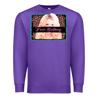Purple free britney leopard glitter Premium Sweatshirt - AdoDesignShop
