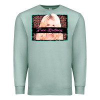 Seafoam free britney leopard glitter Premium Sweatshirt - AdoDesignShop