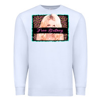 White free britney leopard glitter Premium Sweatshirt - AdoDesignShop