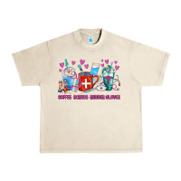 Sandshell Coffee Nurse Repeat Nurse Coffee Cups Urban Heavy Tee - FaDigitalArtStudio