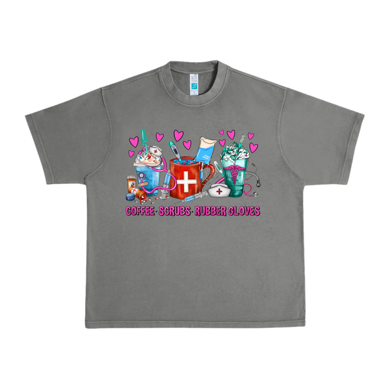 Coffee Nurse Repeat Nurse Coffee Cups Urban Heavy Tee by FaDigitalArtStudio | Teevron