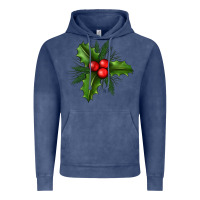 Vintage Denim Mistletoe Vintage Hoodie - BundleAndBundleShop