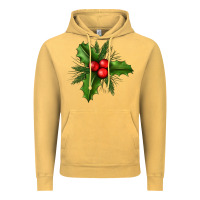 Vintage Mustard Mistletoe Vintage Hoodie - BundleAndBundleShop