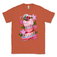 Copper pink christmas socks Classic Tee - CowGirlArtShop