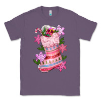 Lavender pink christmas socks Classic Tee - CowGirlArtShop