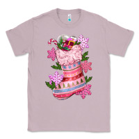 Lilac pink christmas socks Classic Tee - CowGirlArtShop