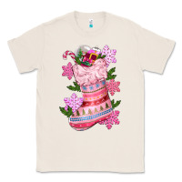 Natural pink christmas socks Classic Tee - CowGirlArtShop