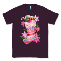Plum pink christmas socks Classic Tee - CowGirlArtShop