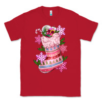 Red pink christmas socks Classic Tee - CowGirlArtShop