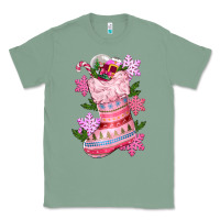 Sage pink christmas socks Classic Tee - CowGirlArtShop