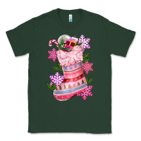 Sports Green pink christmas socks Classic Tee - CowGirlArtShop