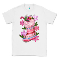White pink christmas socks Classic Tee - CowGirlArtShop