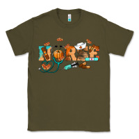 Army Green fall nurse Classic Tee - RanaPortraitStore