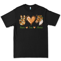 Black Peace Love Horses Premium Tee - Jasminsmagicworld
