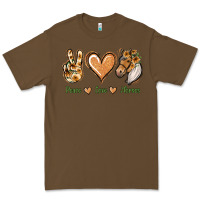 Cacao Peace Love Horses Premium Tee - Jasminsmagicworld